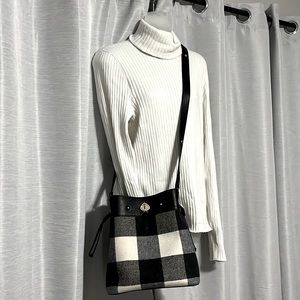 Kate Spade Buffalo Plaid Marti Large Bucket Bag